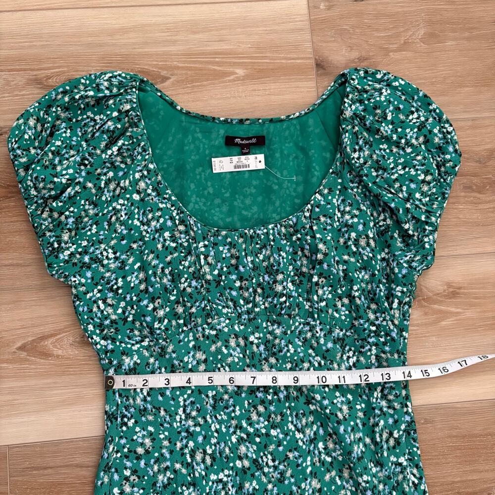 Madewell Ruched Scoopneck Midi Dress in Floral 6 - Picture 6 of 12